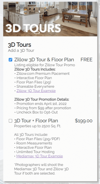 Mediamax 3D Tour Ordering