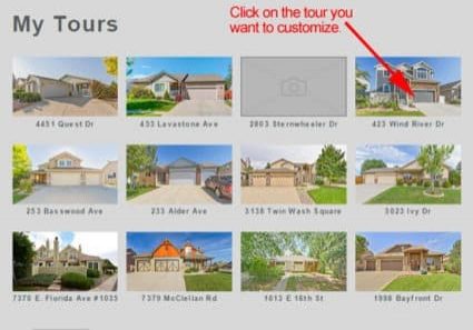 Click on the tour you want to customize a flier for.